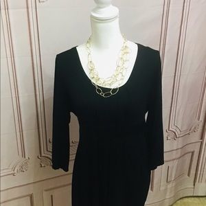 Inc Black Scoop Neck Top